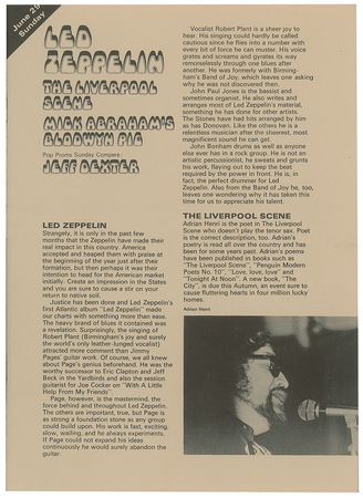 Lot #5163  Led Zeppelin and The Who 1969 Pop Proms Program - Image 2