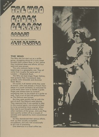 Lot #5163  Led Zeppelin and The Who 1969 Pop Proms Program - Image 5