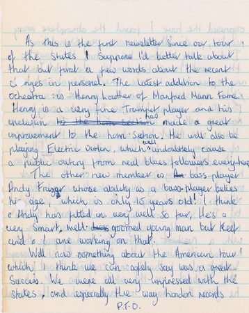 Lot #5137 Mick Taylor Autograph Letter Signed - Image 1