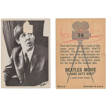 Lot #5054 Paul McCartney Signed Trading Card - Image 1