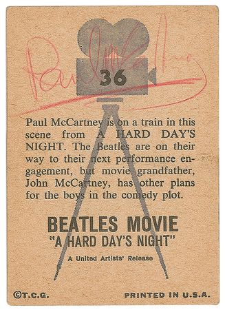 Lot #5054 Paul McCartney Signed Trading Card - Image 3