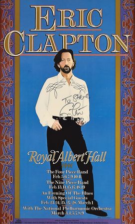 Lot #5443 Eric Clapton Signed Poster - Image 1