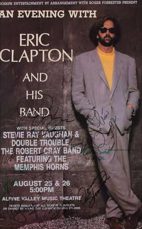 Lot #5444 Eric Clapton Signed Poster - Image 1