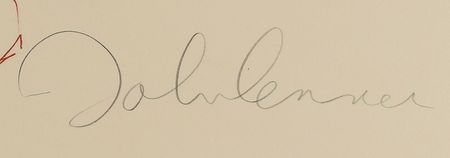 Lot #5043 John Lennon Signed 'Bag One' Lithograph