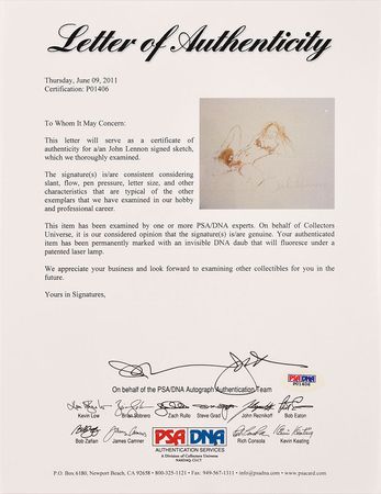 Lot #5043 John Lennon Signed 'Bag One' Lithograph - Image 3