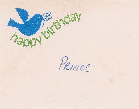 Lot #5391  Prince Birthday Greeting Card - Image 1
