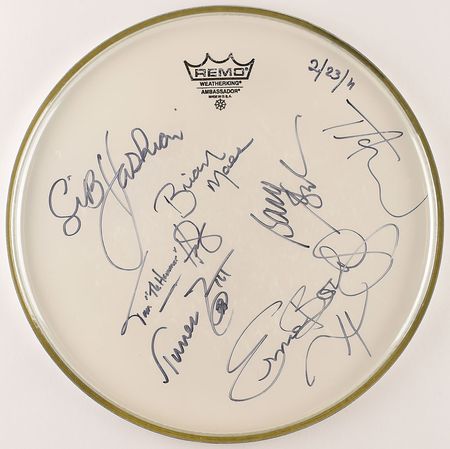Lot #5290  Boston: Sib Hashian's Signed Drum Head - Image 1