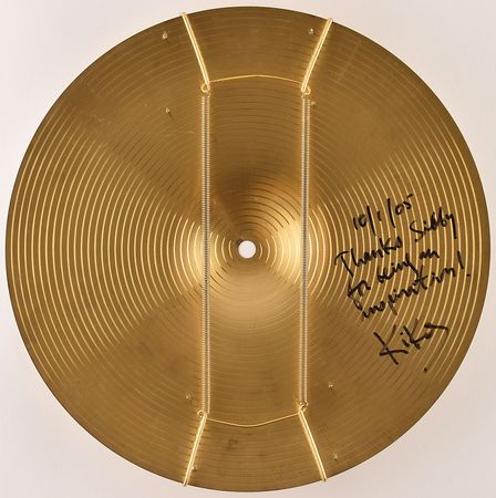 Lot #5277  Boston: Sib Hashian's Commemorative 'Barco de Papel' Cymbal - Image 1