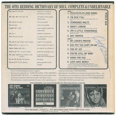 Lot #5193 Otis Redding Signed Album - Image 1