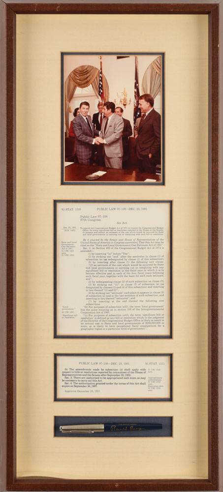 Lot 65 Ronald Reagan Bill Signing Pen