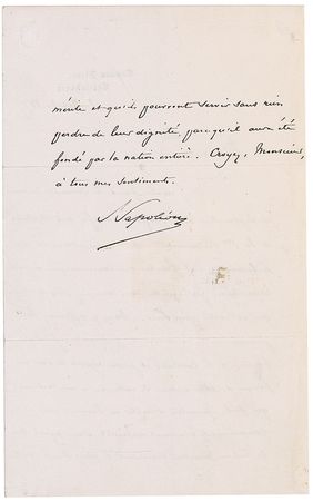 Lot #229 Napoleon Eugene Bonaparte, Prince Imperial: Scarce letter from the last member of the Bonaparte dynasty - Image 2