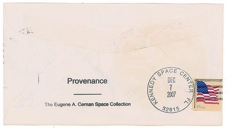 Lot #423 Gene Cernan: Fully signed anniversary cover from the Apollo 17 mission, certified by Commander Cernan - Image 2
