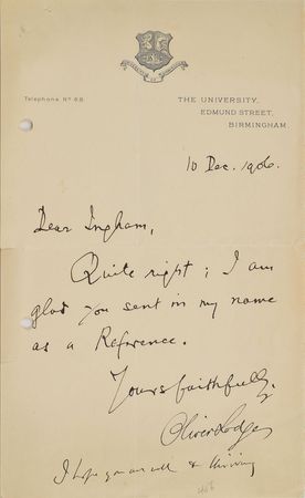 Lot #295 Oliver Lodge - Image 3