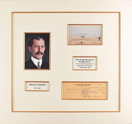 Lot #393 Orville Wright Check - Image 2