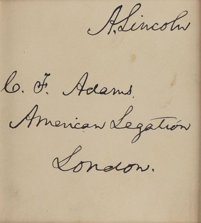 Lot #27 Abraham Lincoln: Lincoln and his ambassador to Britain - Image 2