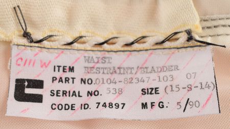 Lot #430 Space Shuttle EMU Suit Waist Restraint Bladder Assembly Waist Restraint Bladder Assembly - Image 3