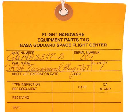 Lot #481 Hubble Space Telescope CASH Turnaround Plug and Connector Cover Turnaround Plug and Connector Cover - Image 8