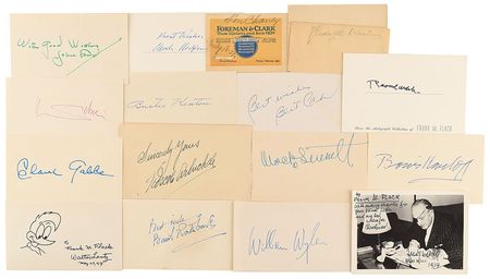 Lot #731 Hollywood: 1,100+ Hollywood autographs, highlighted by Arbuckle, Chaplin, Gable, and Valentino - Image 2