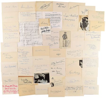 Lot #731 Hollywood: 1,100+ Hollywood autographs, highlighted by Arbuckle, Chaplin, Gable, and Valentino - Image 3