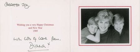 Lot #175 Princess Diana Christmas Card - Image 1