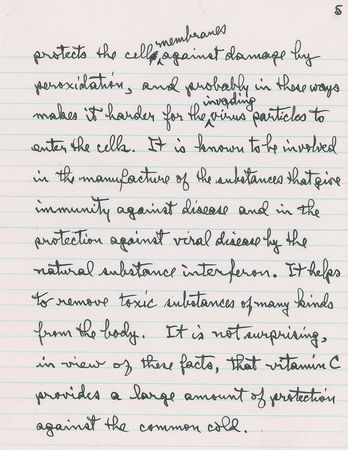 Lot #327 Linus Pauling Handwritten Manuscript - Image 4