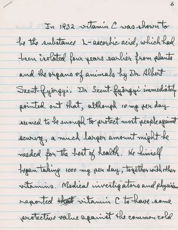 Lot #327 Linus Pauling Handwritten Manuscript - Image 5