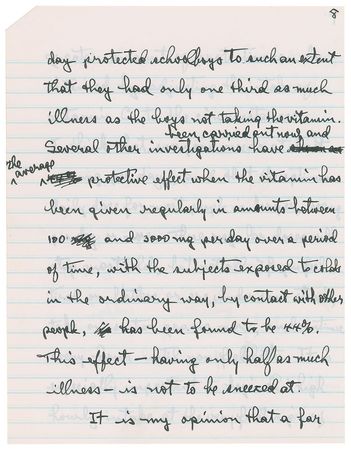 Lot #327 Linus Pauling Handwritten Manuscript - Image 7