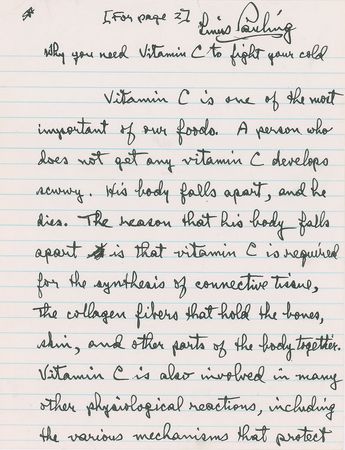 Lot #327 Linus Pauling Handwritten Manuscript - Image 9