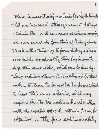 Lot #327 Linus Pauling Handwritten Manuscript - Image 13