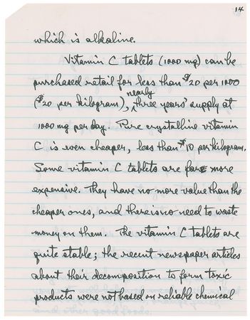 Lot #327 Linus Pauling Handwritten Manuscript - Image 14