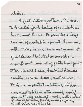 Lot #327 Linus Pauling Handwritten Manuscript - Image 15