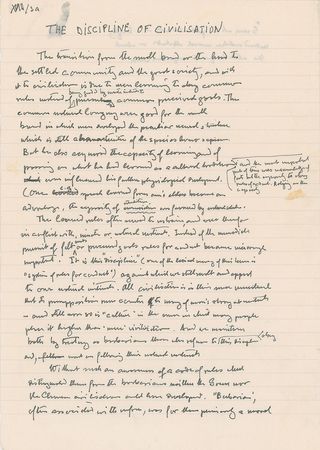 Lot #158 Friedrich Hayek Handwritten Manuscript - Image 1