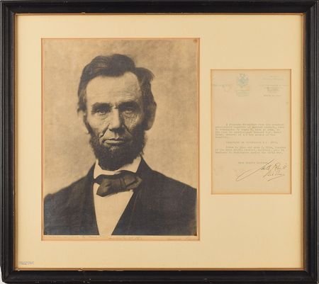 Lot #24 Abraham Lincoln Rice Print