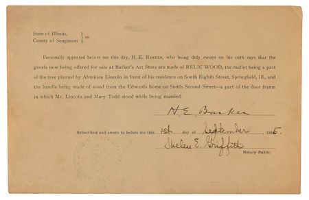 Lot #31 Abraham Lincoln Gavel - Image 3