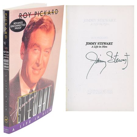 Lot #865 James Stewart Signed Photograph and Book - Image 1