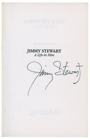 Lot #865 James Stewart Signed Photograph and Book - Image 2