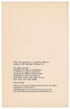 Lot #617 Charles Portis Book - Image 2