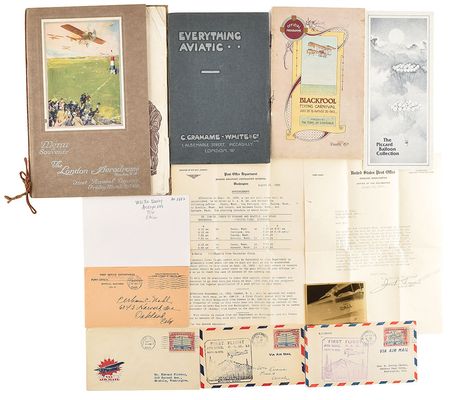 Lot #381 Aviation: Topnotch aviation archive with Bleriot, Doolittle, and a 12-year-old Lindbergh - Image 5