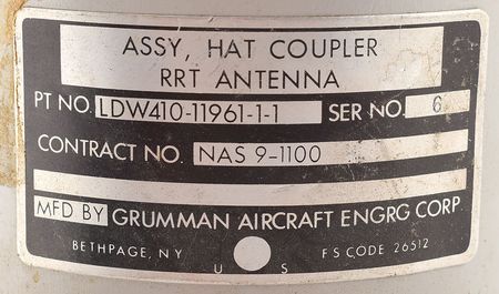 Lot #450 Apollo RRT Antenna Hat Coupler Assembly Antenna Coupler - Image 4