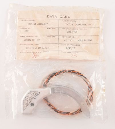 Lot #489 Marquardt R-4D Rocket Engine Heater Assembly Heater Assembly - Image 1