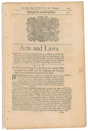 Lot #206 Colonial Massachusetts Document - Image 1