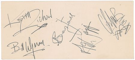 Lot #656 Rolling Stones Menu - Image 1