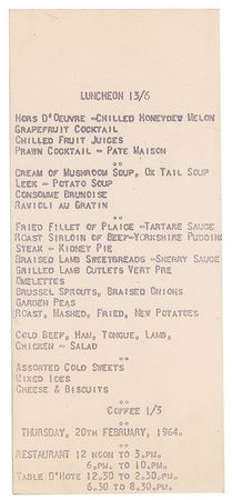 Lot #656 Rolling Stones Menu - Image 2