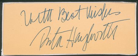Lot #807 Rita Hayworth Signature - Image 2