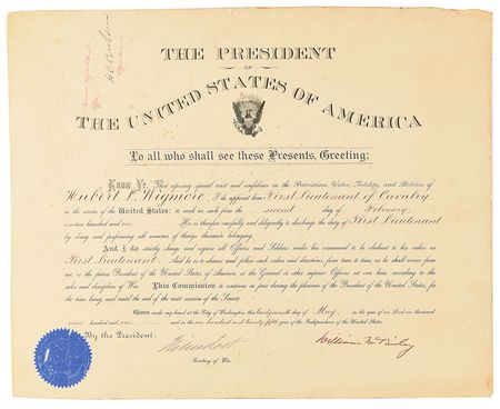 Lot #113 William McKinley Signed Document - Image 1