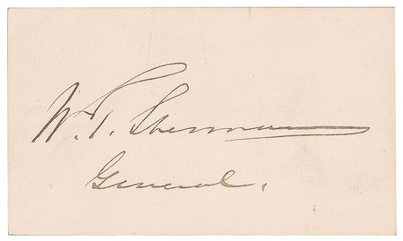 Lot #291 William T. Sherman Signature - Image 1