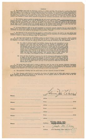 Lot #694 Fats Waller Signed Document - Image 1