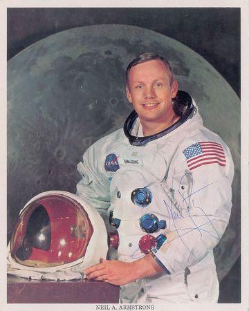 Lot #414 Neil Armstrong Signed Photograph - Image 1