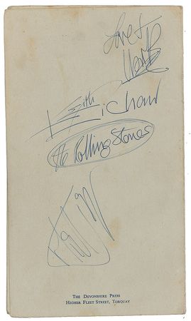 Lot #658 Rolling Stones Signature - Image 1