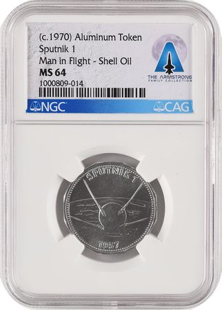 Lot #452 Neil Armstrong: Token Token - Image 1